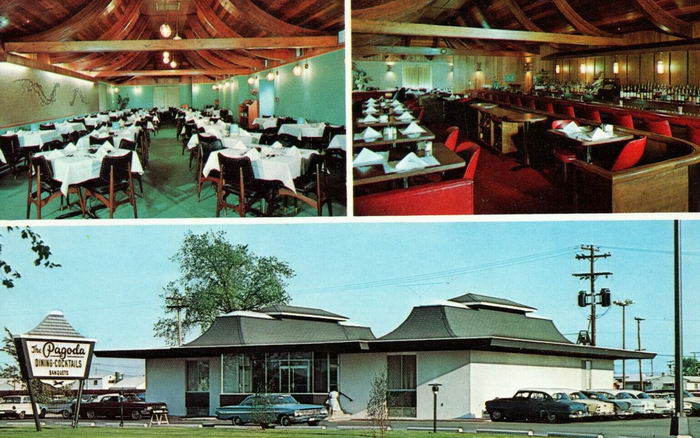 The Pagoda Restaurant & Cocktail Lounge (Procks) - Old Postcard (newer photo)